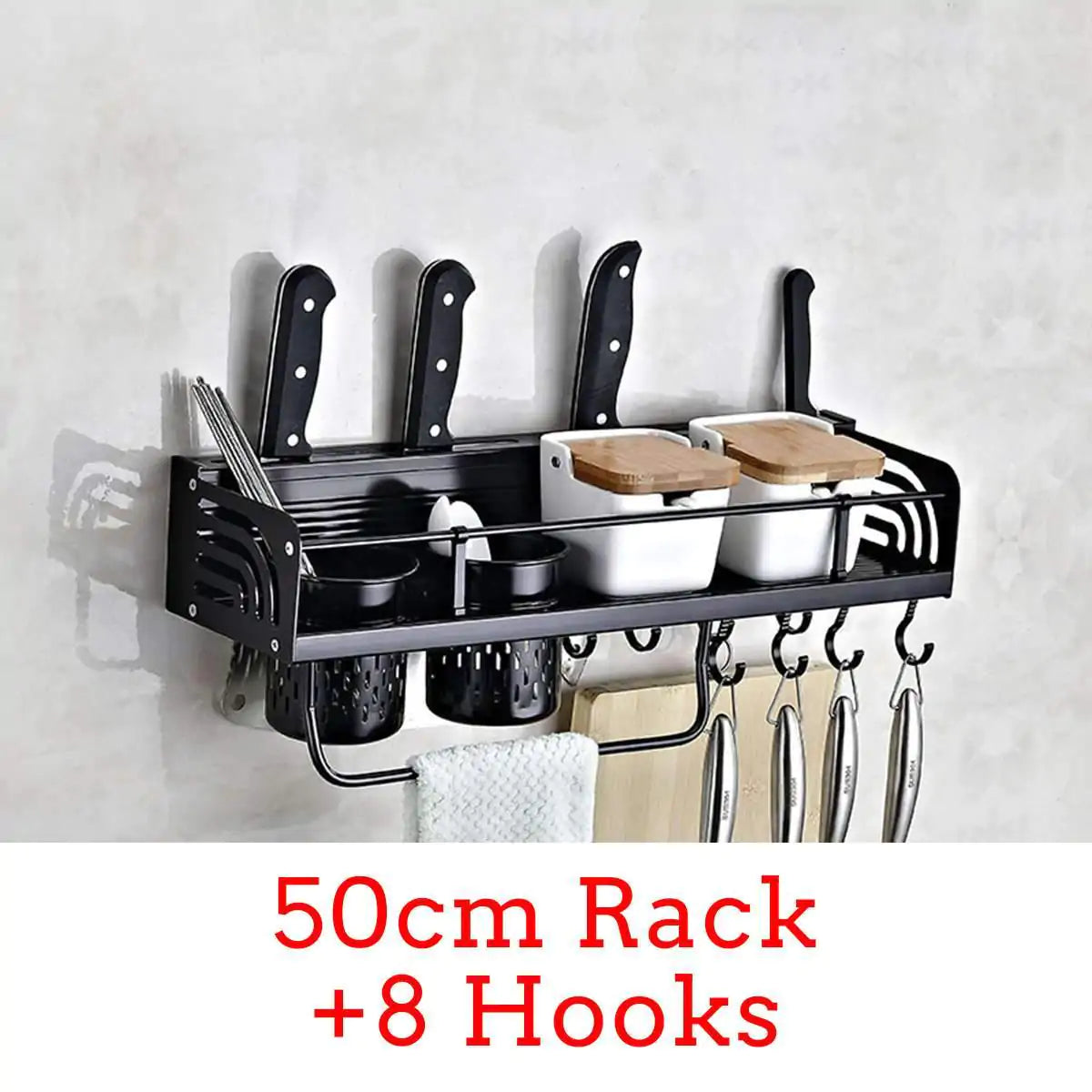 "Organize your kitchen with our versatile rack solution."