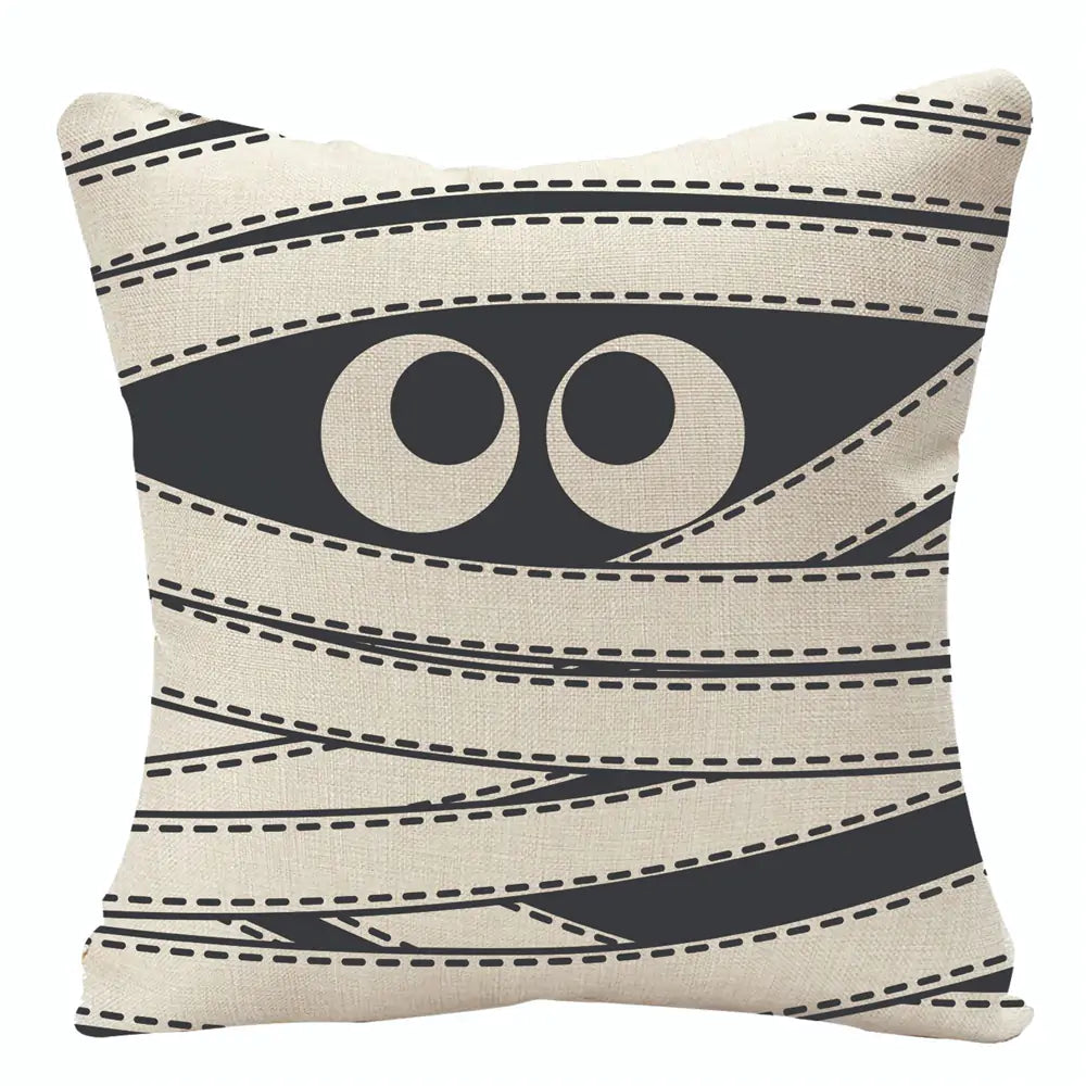 "Halloween Cushion Cover: Spooky decoration upgrade."