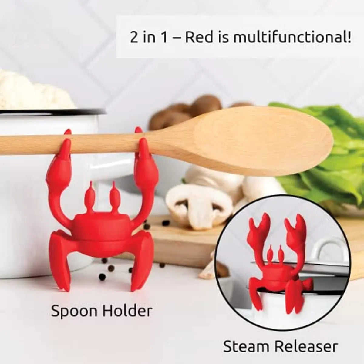 "Flexible and durable silicone spoon for your kitchen."