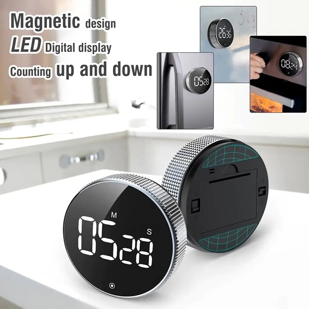 "Efficient Magnetic Kitchen Timer - Keep Cooking on Track"